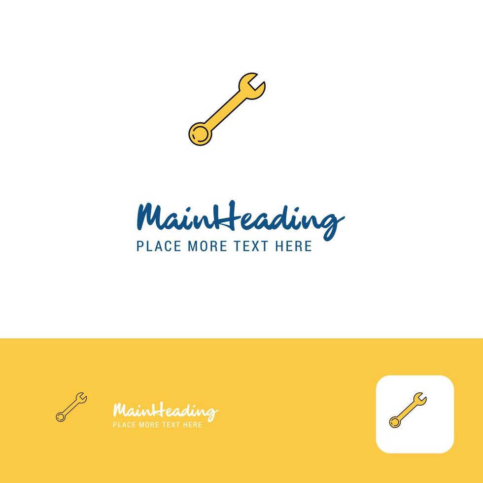 creatief moersleutel logo ontwerp vlak kleur logo plaats voor slogan vector illustratie