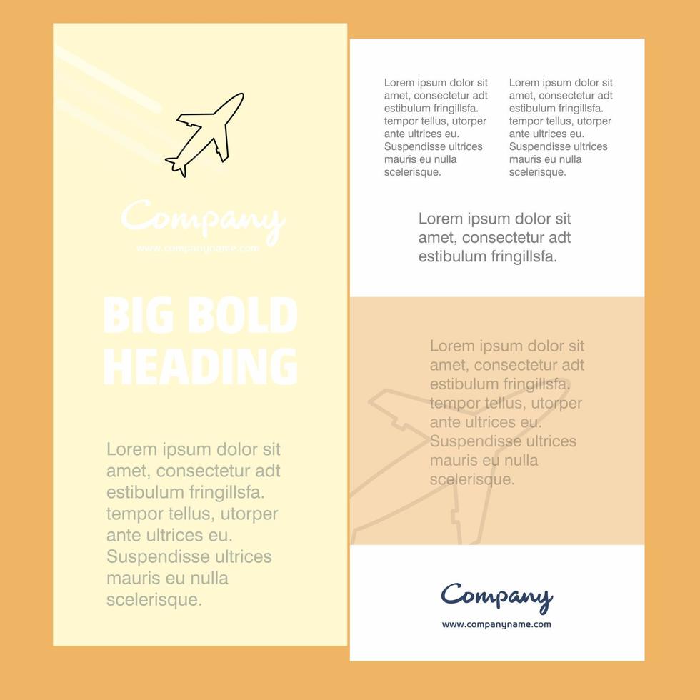 vliegtuig bedrijf bedrijf poster sjabloon met plaats voor tekst en afbeeldingen vector achtergrond