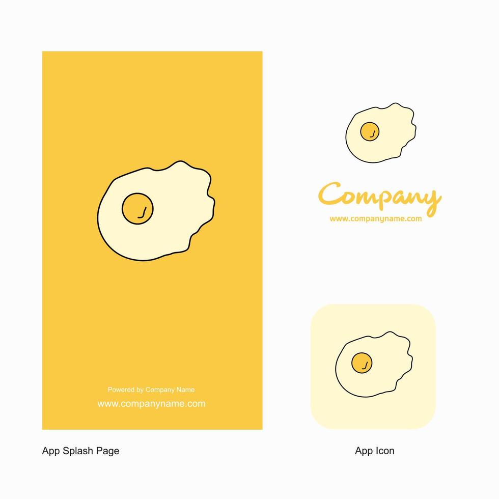bakken ei bedrijf logo app icoon en plons bladzijde ontwerp creatief bedrijf app ontwerp elementen vector