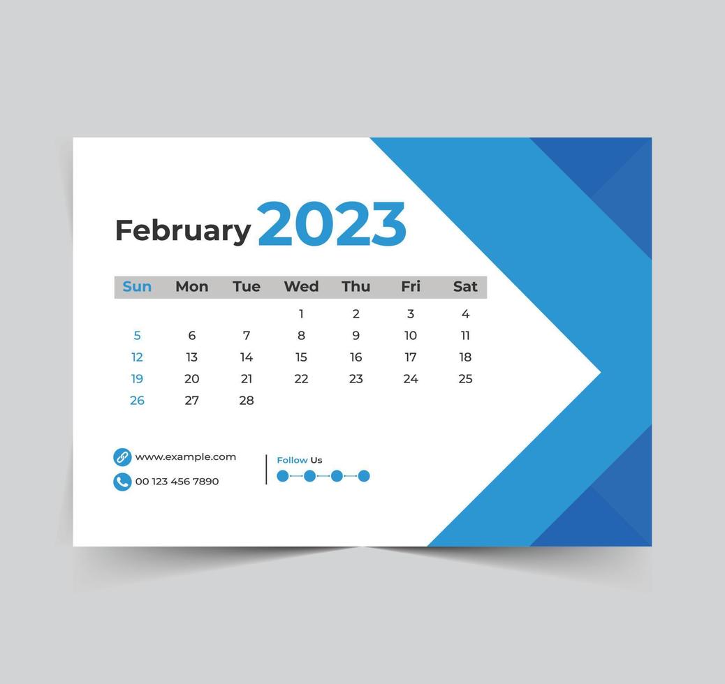 2023 kalender gelukkig nieuw jaar ontwerp vector