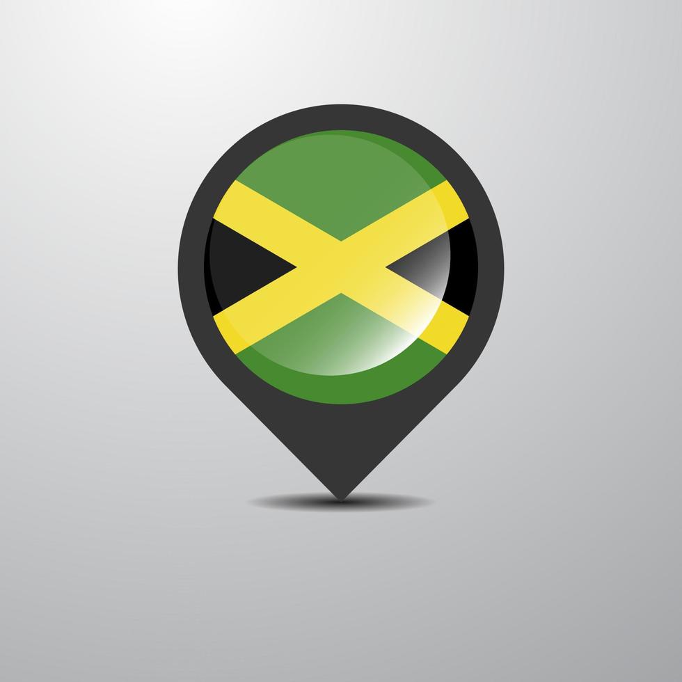 jamaica kaart pin vector