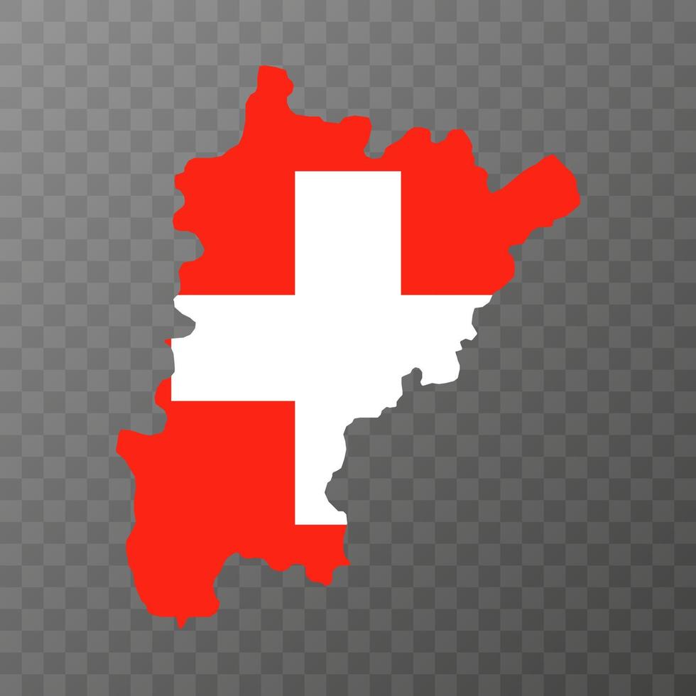 uri kaart, kantons van Zwitserland. vector illustratie.