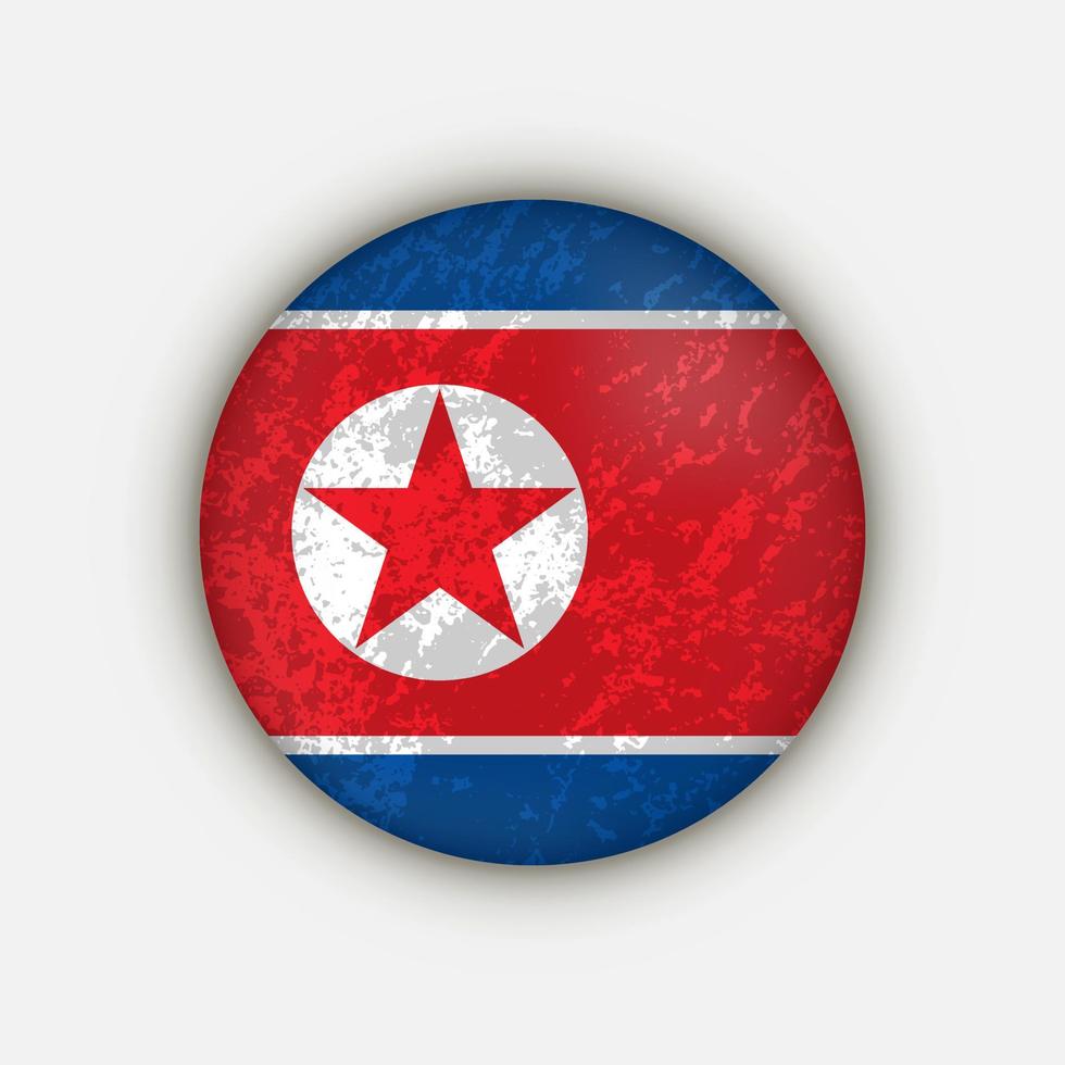 land Noord-Korea. vlag van noord-korea. vectorillustratie. vector