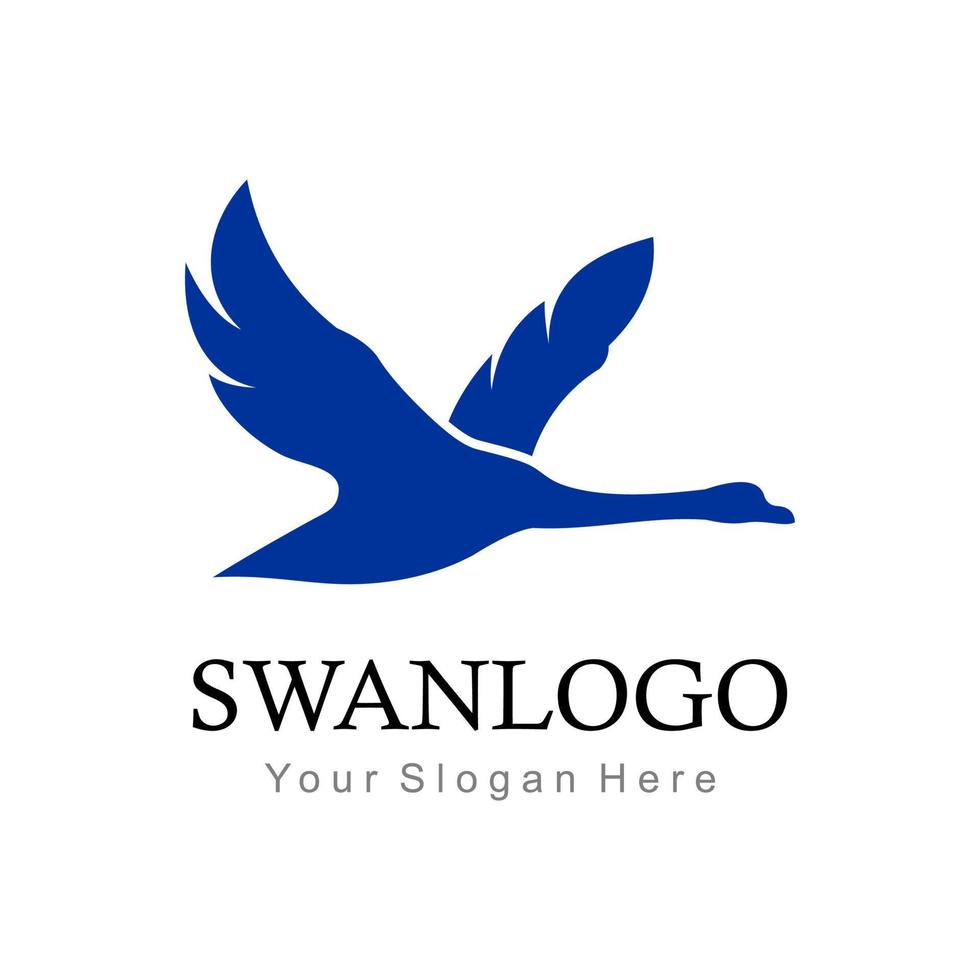 vliegend zwaan logo vector