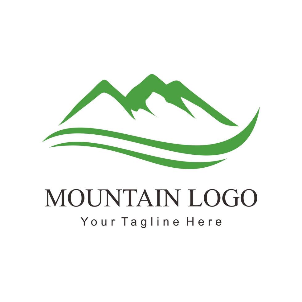 groen berg logo vector