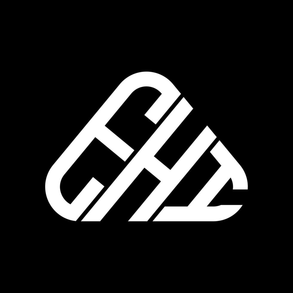ehi brief logo creatief ontwerp met vector grafisch, ehi gemakkelijk en modern logo in ronde driehoek vorm geven aan.
