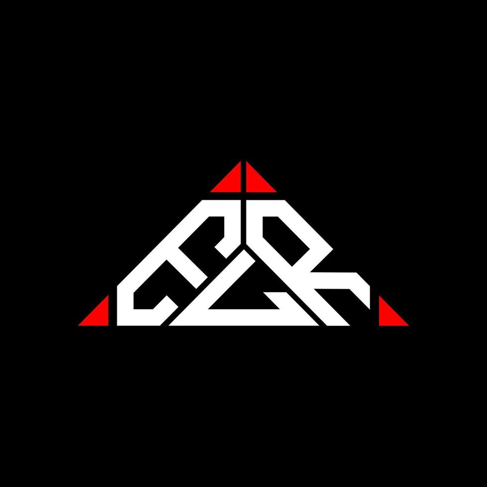 elr brief logo creatief ontwerp met vector grafisch, elr gemakkelijk en modern logo in ronde driehoek vorm geven aan.