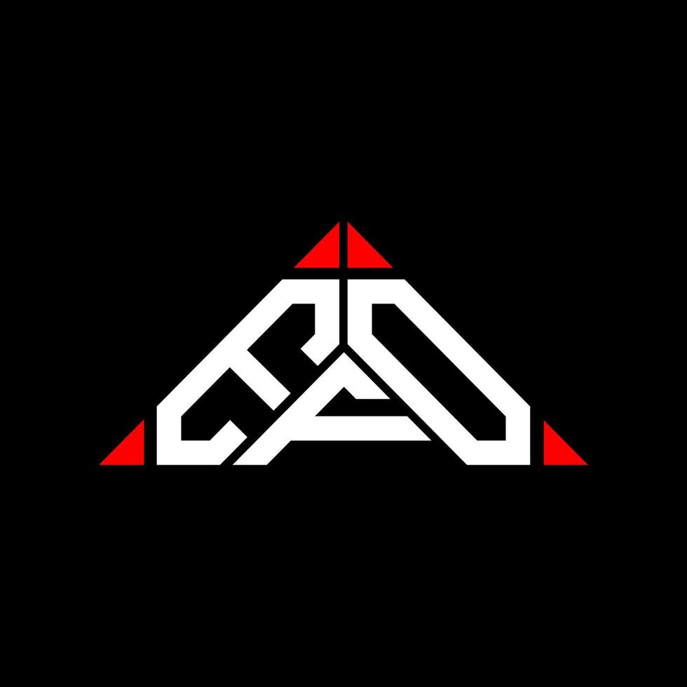 efo brief logo creatief ontwerp met vector grafisch, efo gemakkelijk en modern logo in ronde driehoek vorm geven aan.