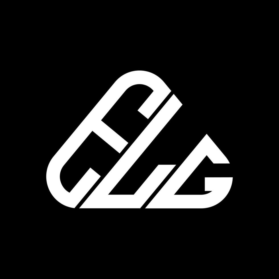 elg brief logo creatief ontwerp met vector grafisch, elg gemakkelijk en modern logo in ronde driehoek vorm geven aan.