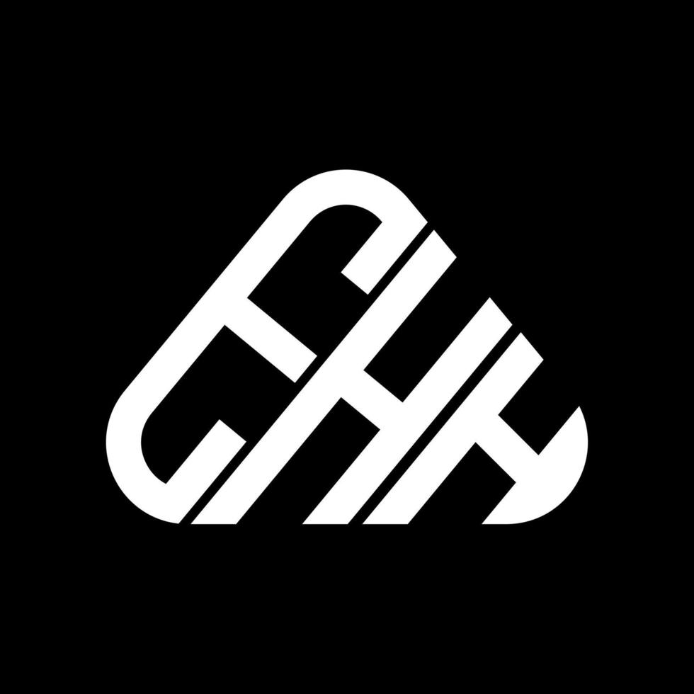 ehh brief logo creatief ontwerp met vector grafisch, ehh gemakkelijk en modern logo in ronde driehoek vorm geven aan.