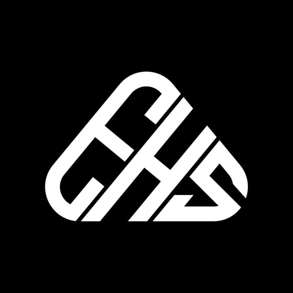 eh brief logo creatief ontwerp met vector grafisch, eh gemakkelijk en modern logo in ronde driehoek vorm geven aan.