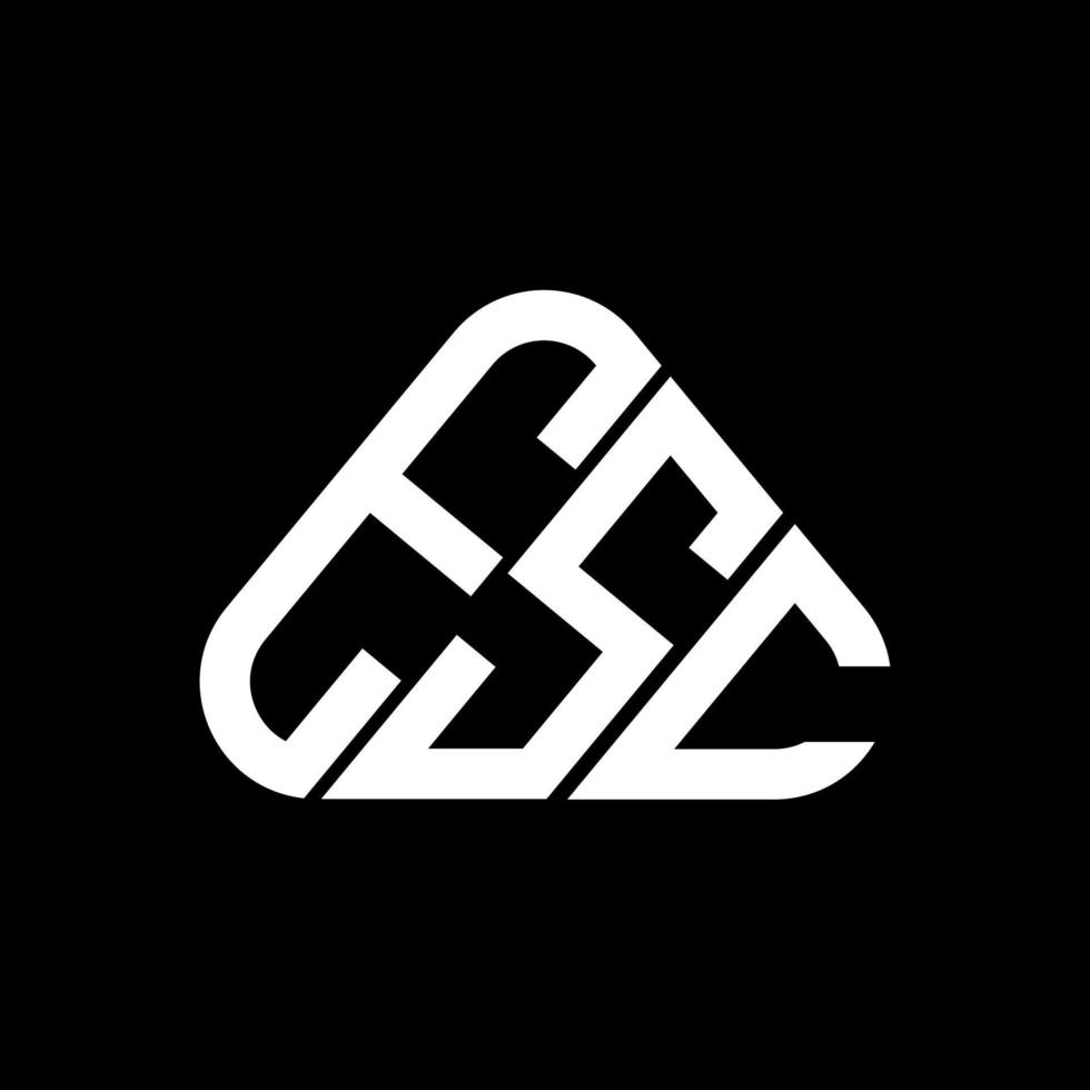 Esc brief logo creatief ontwerp met vector grafisch, Esc gemakkelijk en modern logo in ronde driehoek vorm geven aan.