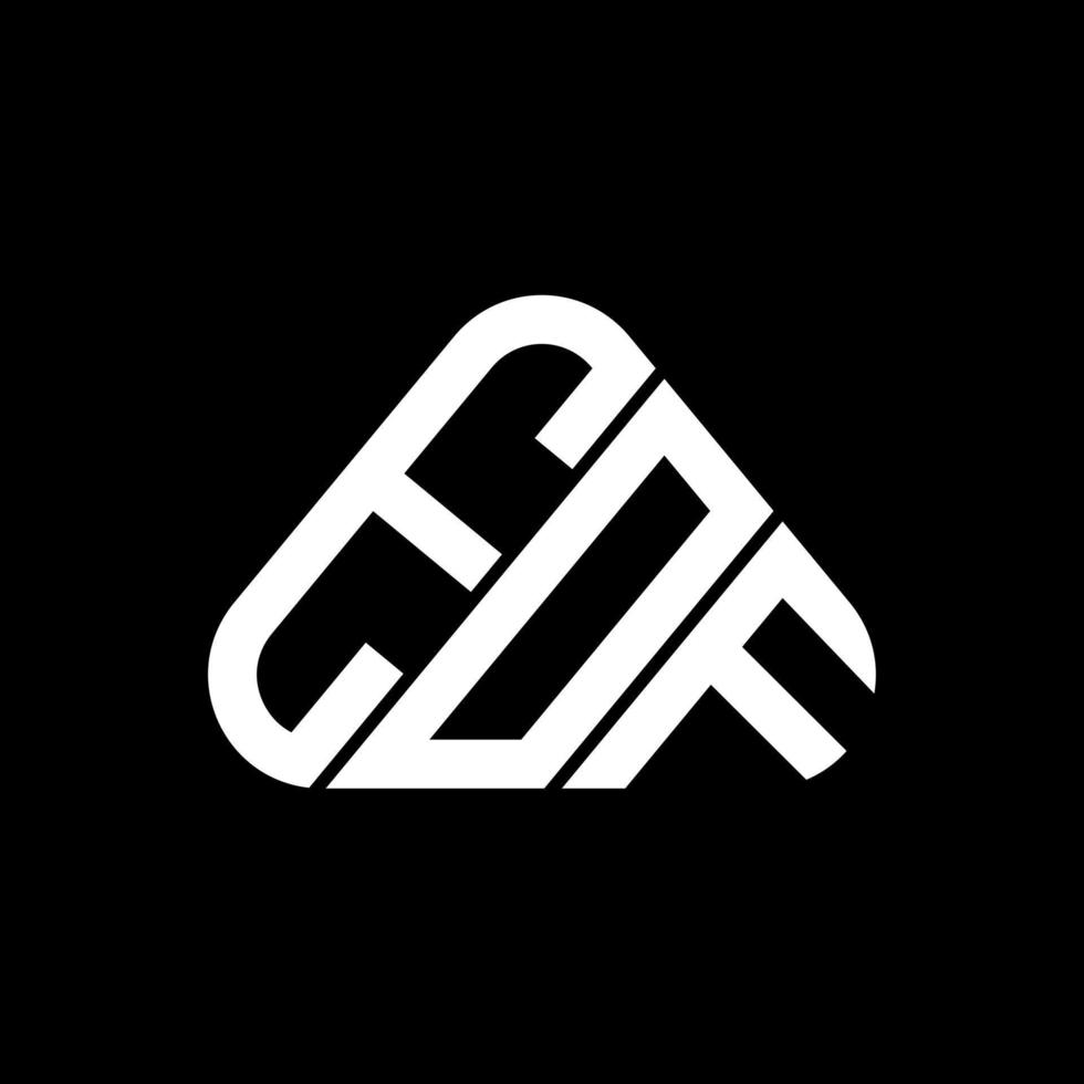 eof brief logo creatief ontwerp met vector grafisch, eof gemakkelijk en modern logo in ronde driehoek vorm geven aan.