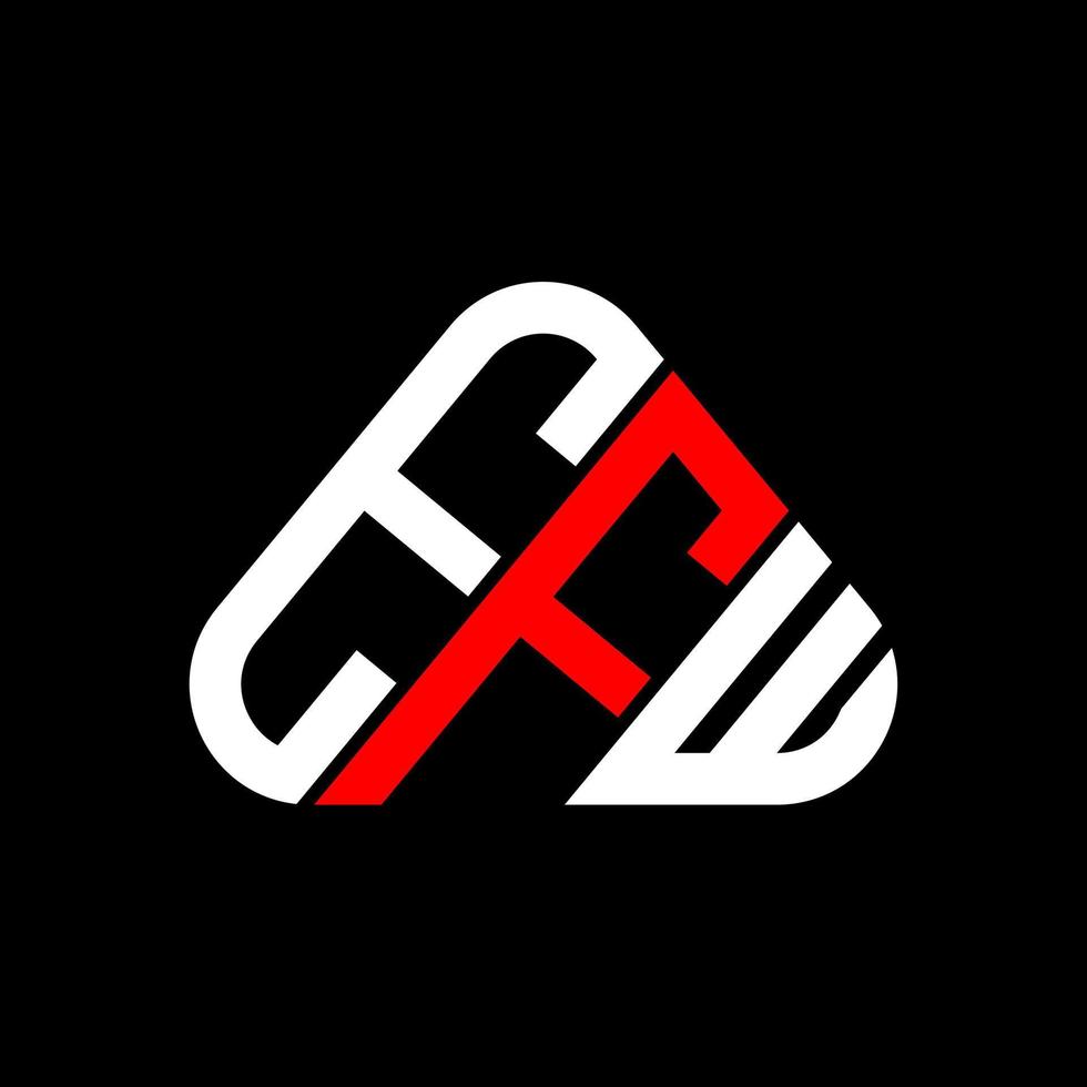 efw brief logo creatief ontwerp met vector grafisch, efw gemakkelijk en modern logo in ronde driehoek vorm geven aan.