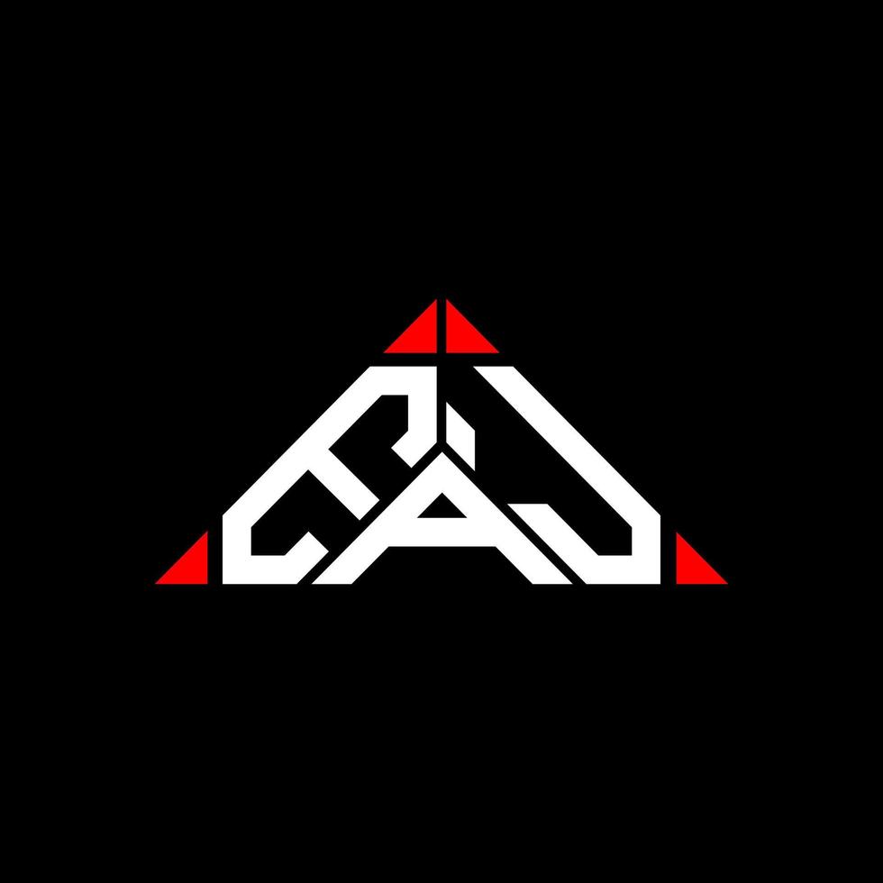 eaj brief logo creatief ontwerp met vector grafisch, eaj gemakkelijk en modern logo in ronde driehoek vorm geven aan.