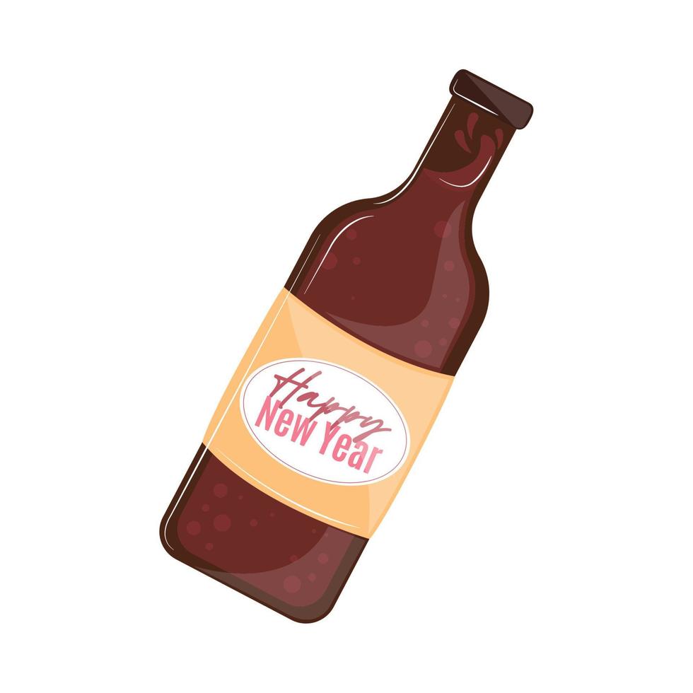 nieuwjaarsdrankje vector