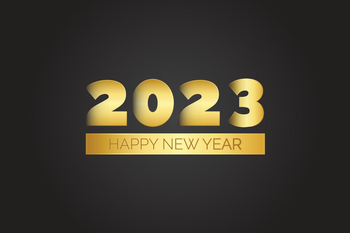 gelukkig nieuw jaar 2023 tekst typografie ontwerp vector illustratie