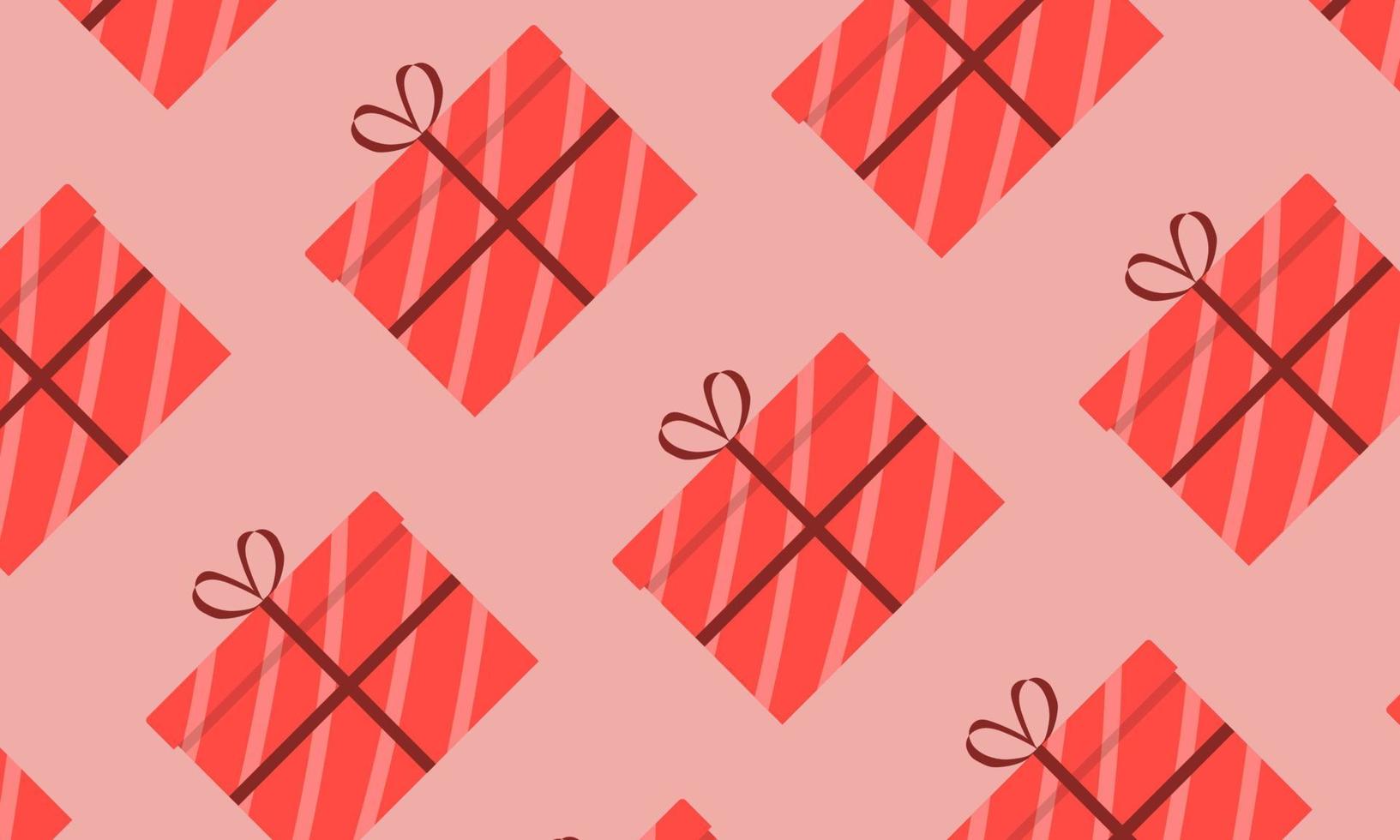 nieuw geschenk omhulsel papier met Kerstmis bomen en cadeaus vector