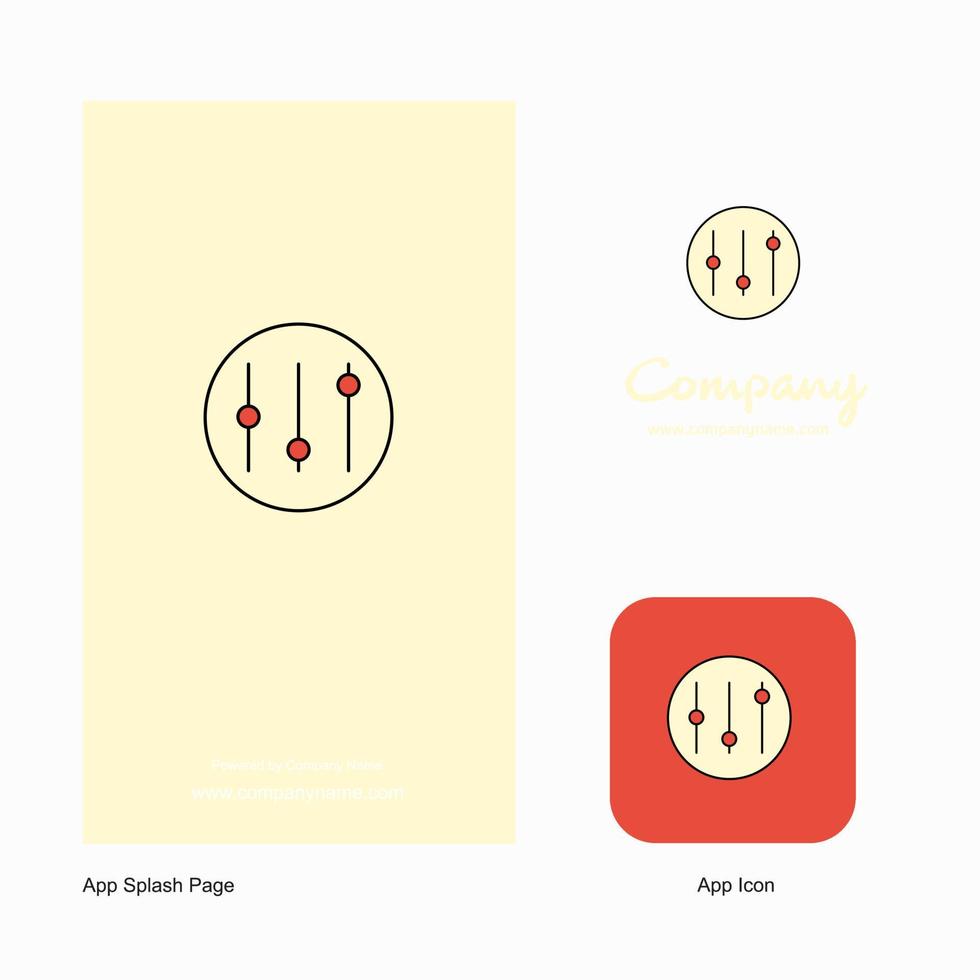 instelling bedrijf logo app icoon en plons bladzijde ontwerp creatief bedrijf app ontwerp elementen vector