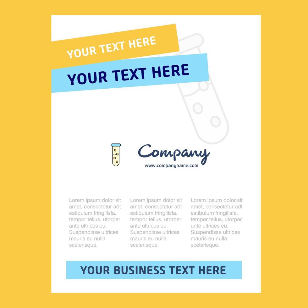 test buis titel bladzijde ontwerp voor bedrijf profiel jaar- verslag doen van presentaties brochure brochure vector achtergrond