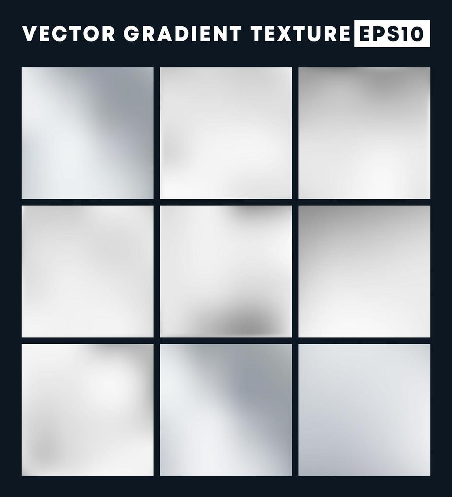 zilveren kleurovergang textuur patroon set vector