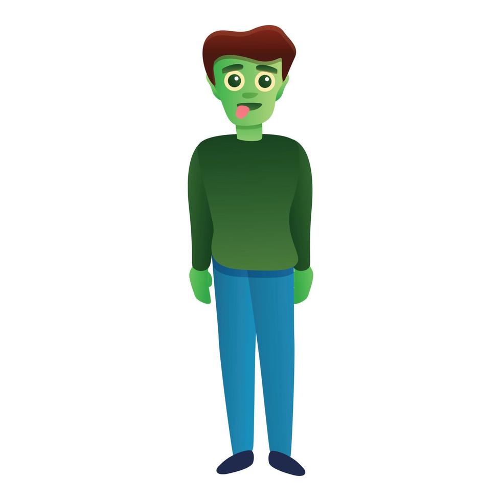 dood zombie icoon, tekenfilm stijl vector