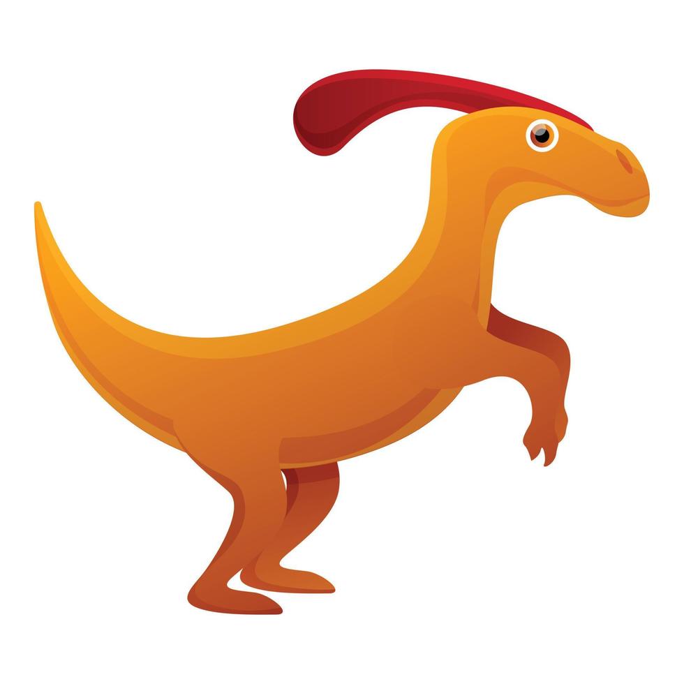 schattig wild dinosaurus icoon, tekenfilm stijl vector