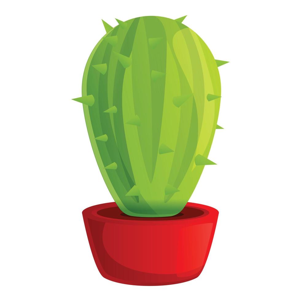 cactus fabriek icoon, tekenfilm stijl vector