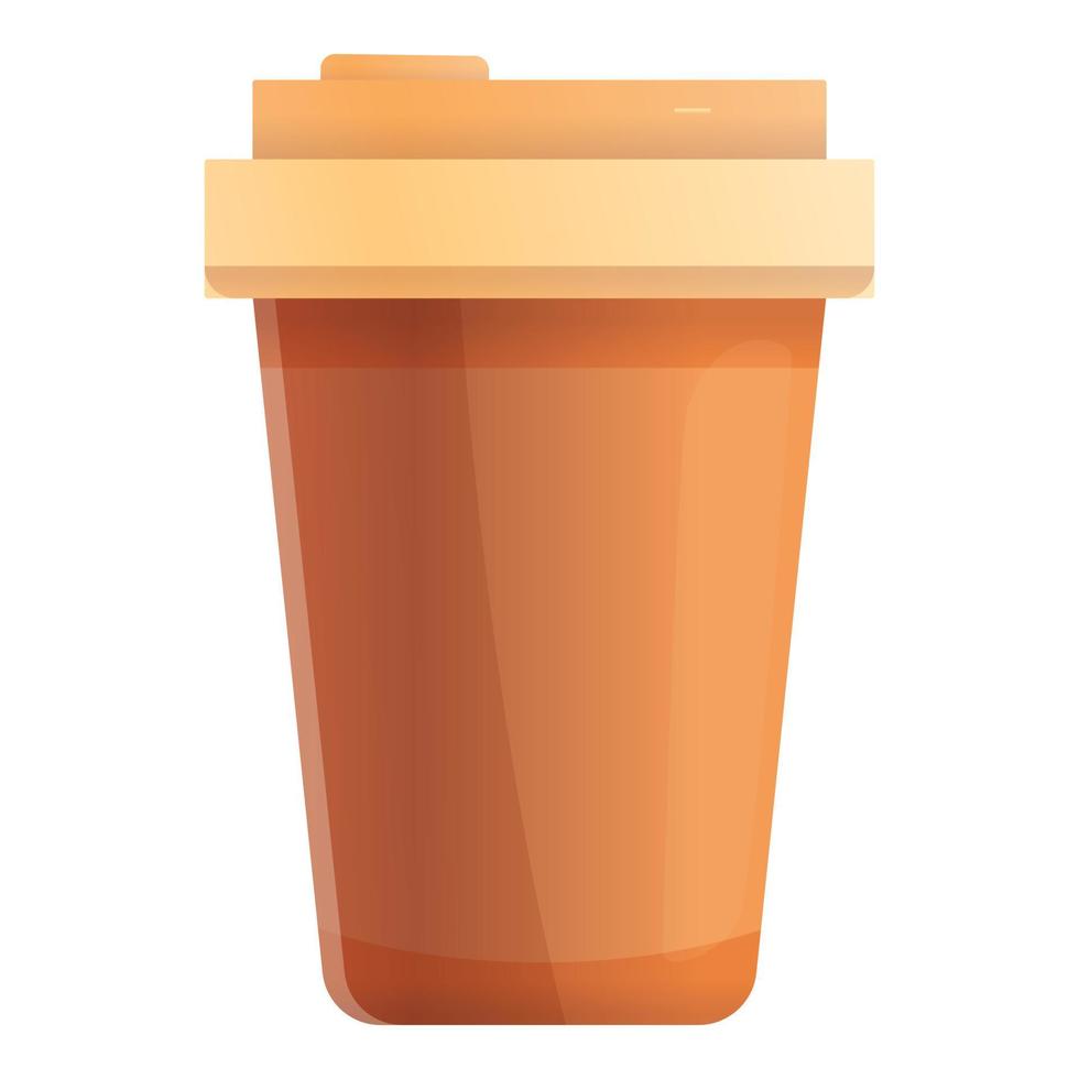 koffie kop icoon, tekenfilm stijl vector