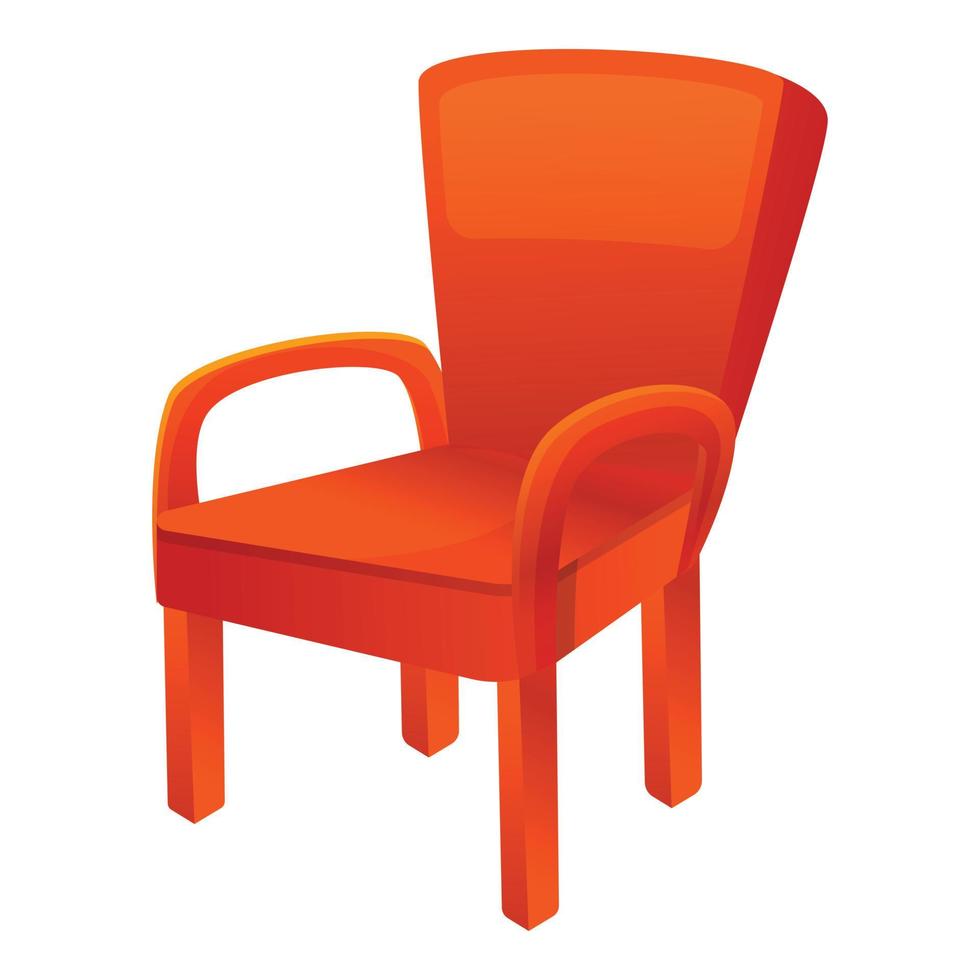 hout fauteuil icoon, tekenfilm stijl vector