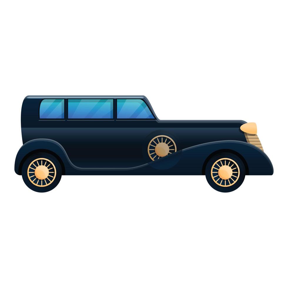 limousine oud auto icoon, tekenfilm stijl vector