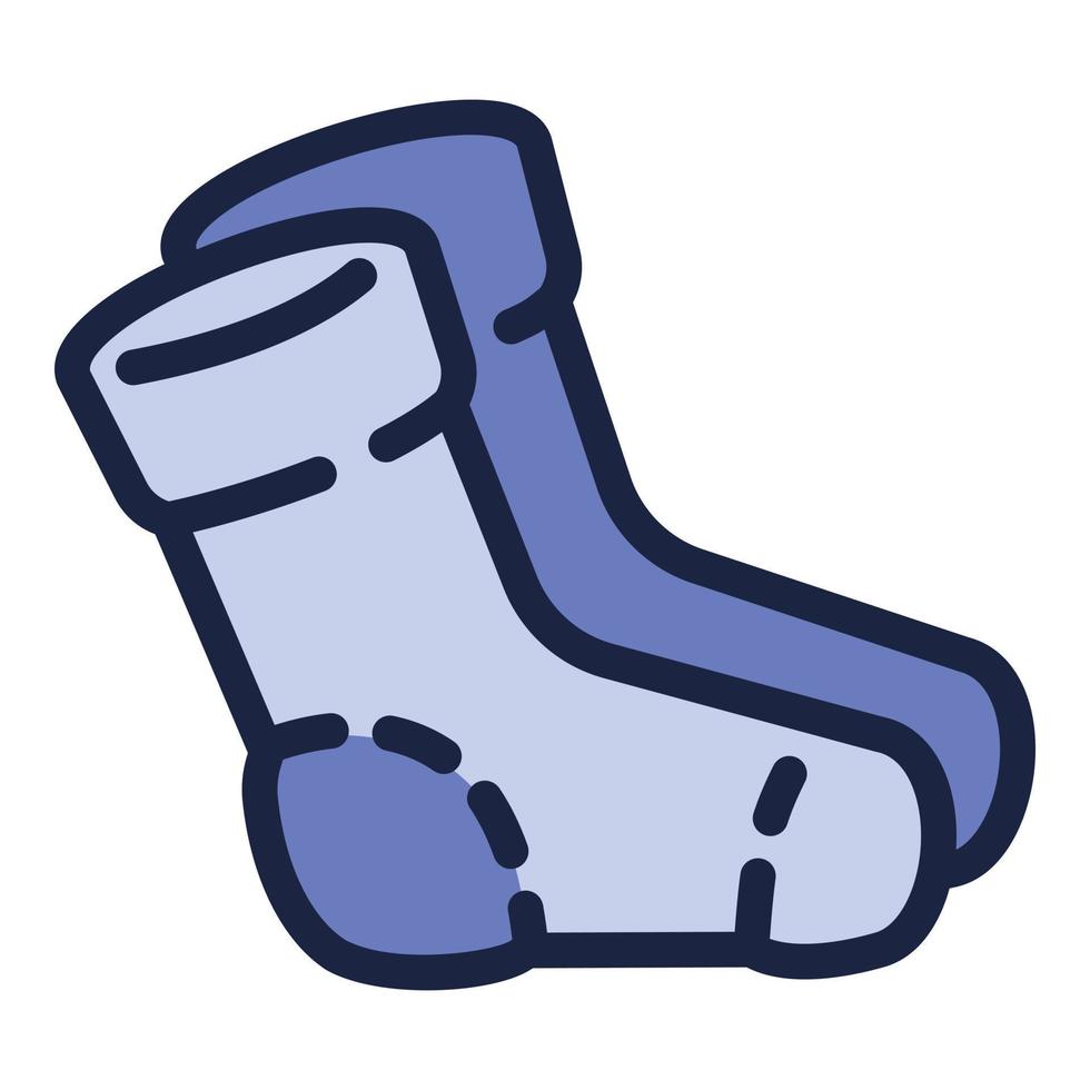 winter sokken icoon, schets stijl vector