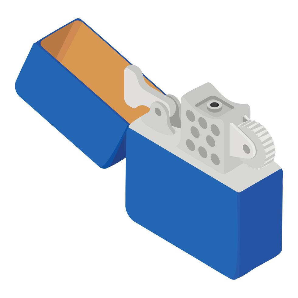 benzine aansteker icoon, isometrische stijl vector