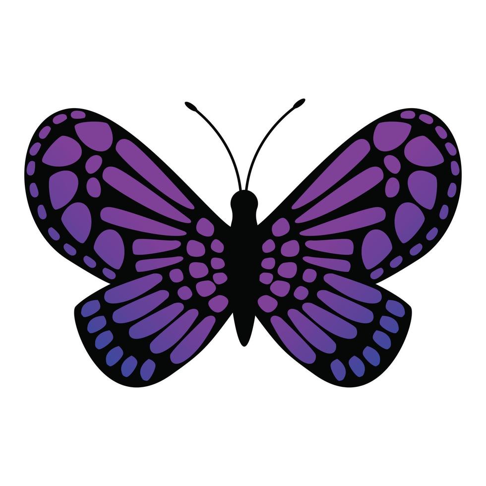 tropisch vlinder icoon, tekenfilm stijl vector