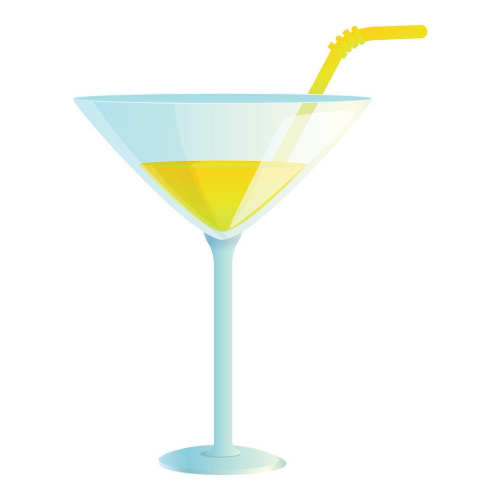tropisch cocktail icoon, tekenfilm stijl vector