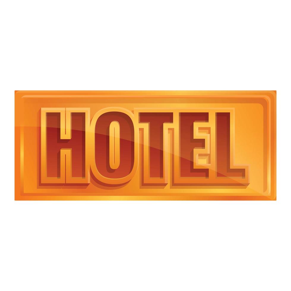 hotel bord icoon, tekenfilm stijl vector