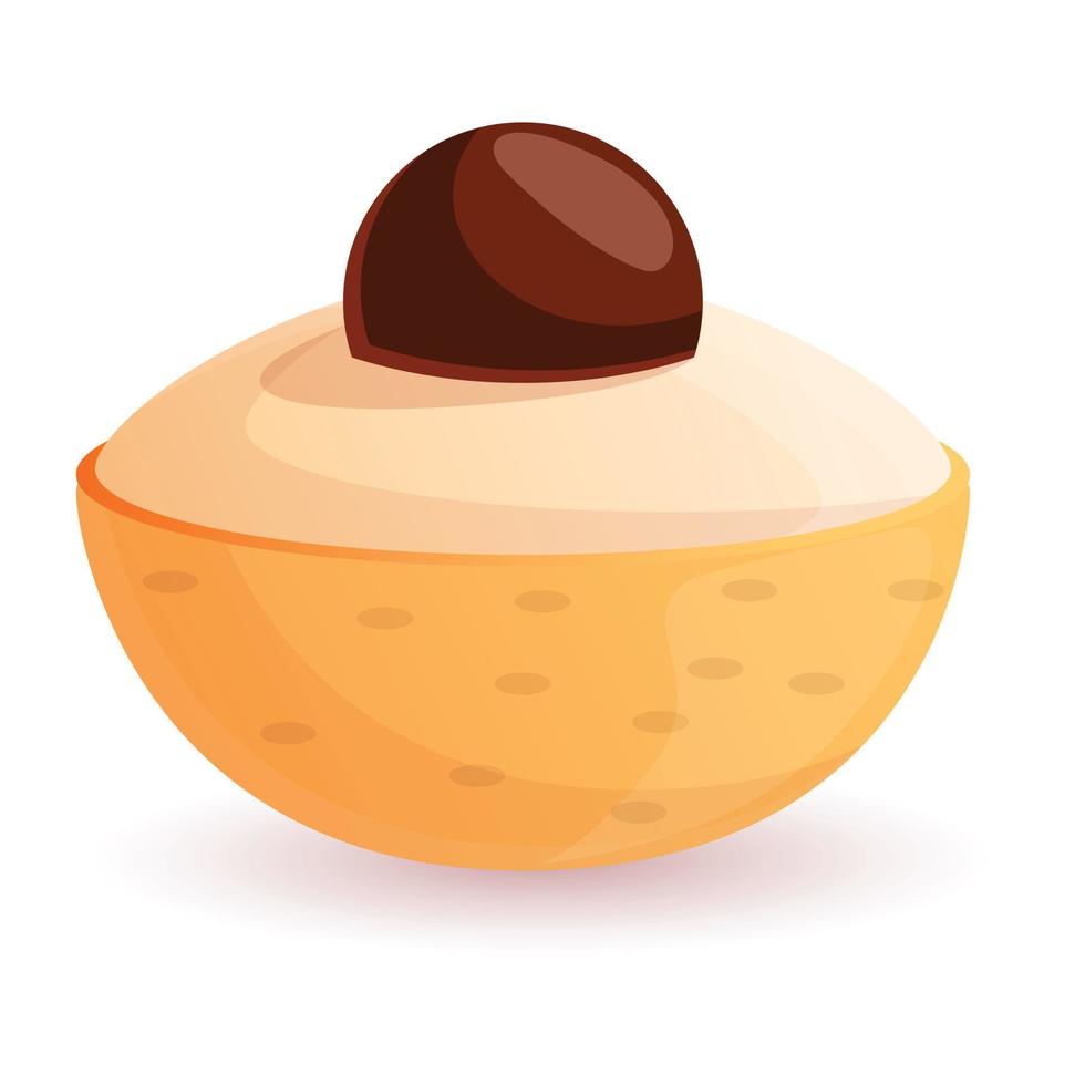 longan fruit icoon, tekenfilm stijl vector