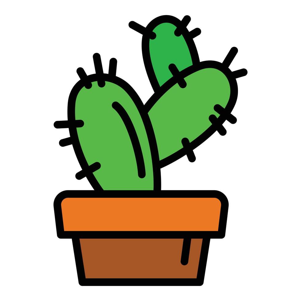 decoratief cactus pot icoon, schets stijl vector