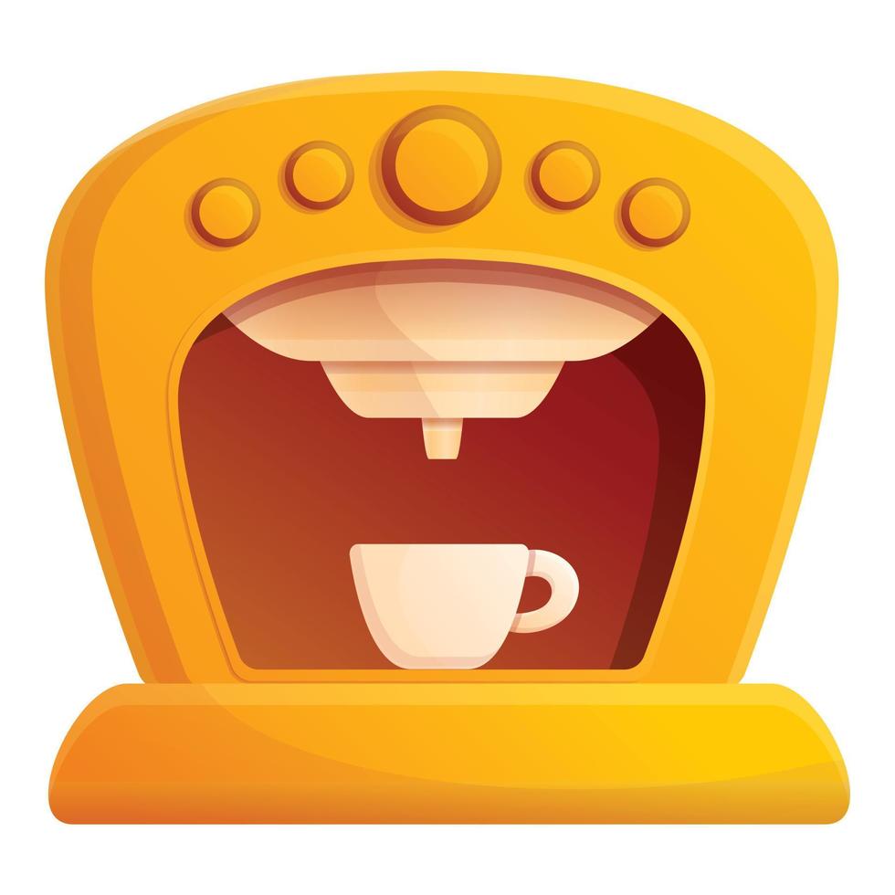 retro koffie machine icoon, tekenfilm stijl vector