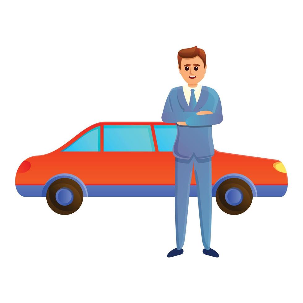 auto modern verzekering icoon, tekenfilm stijl vector