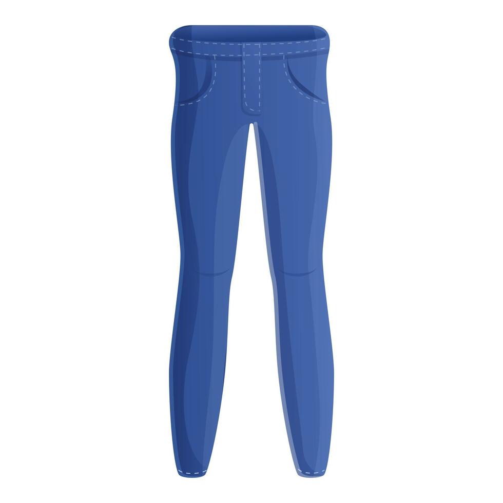 jeans kleding broek icoon, tekenfilm stijl vector