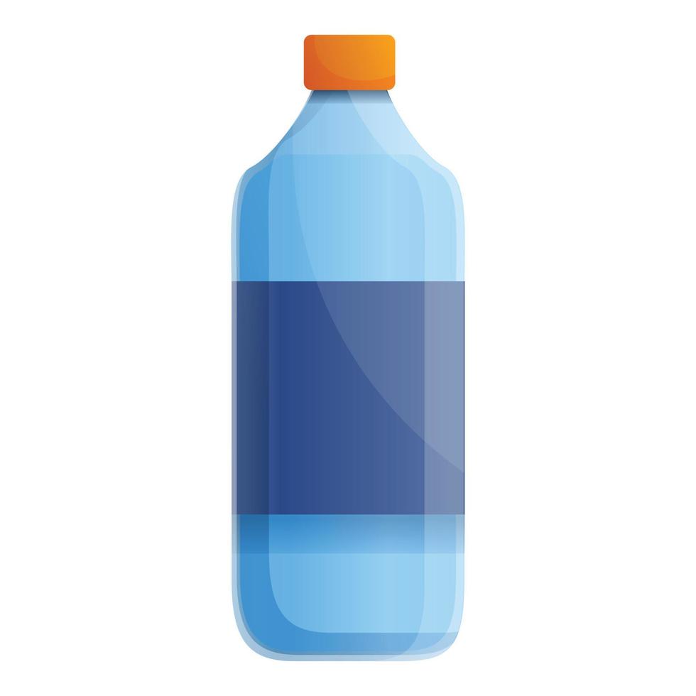 wandelen water fles icoon, tekenfilm stijl vector