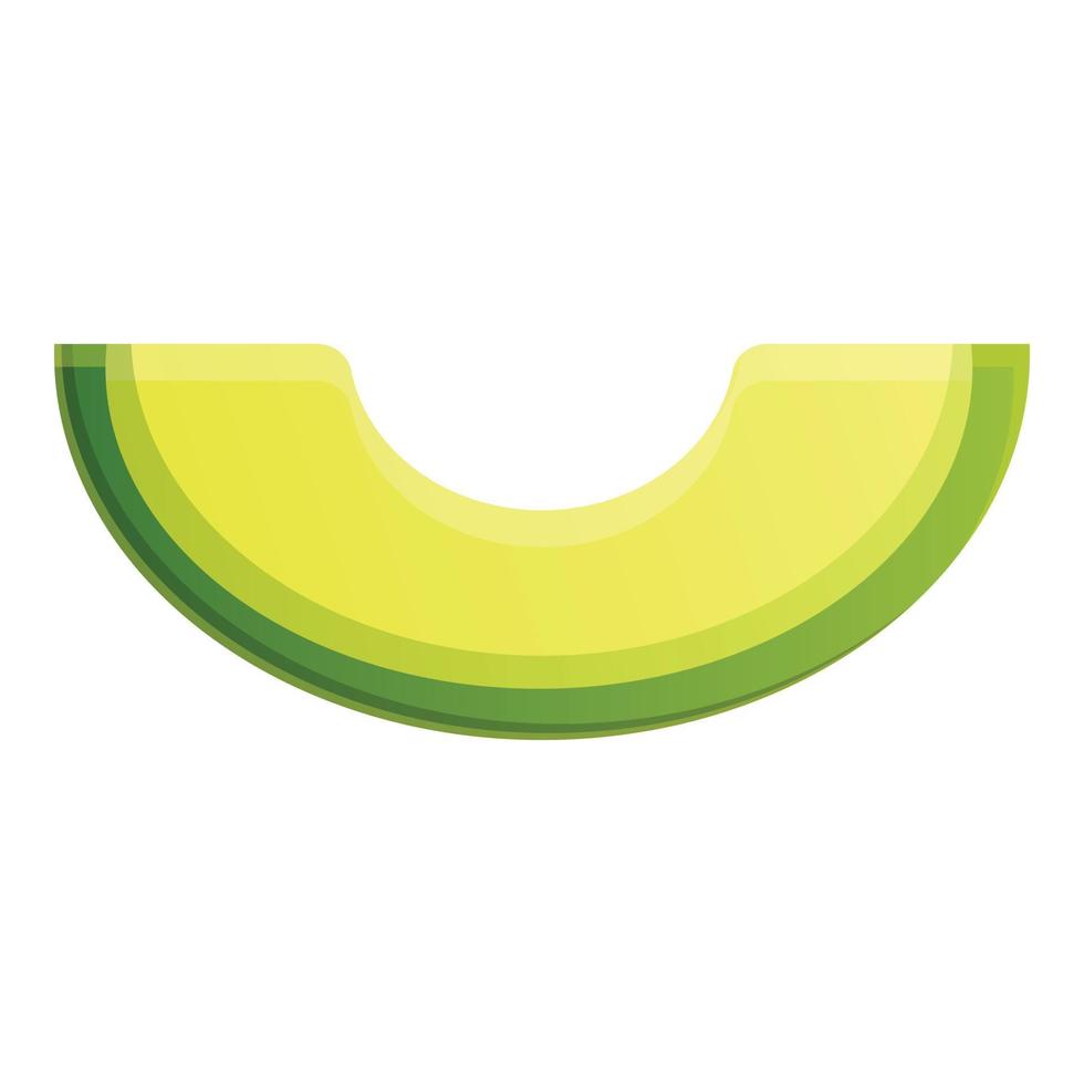 tropisch avocado stuk icoon, tekenfilm stijl vector