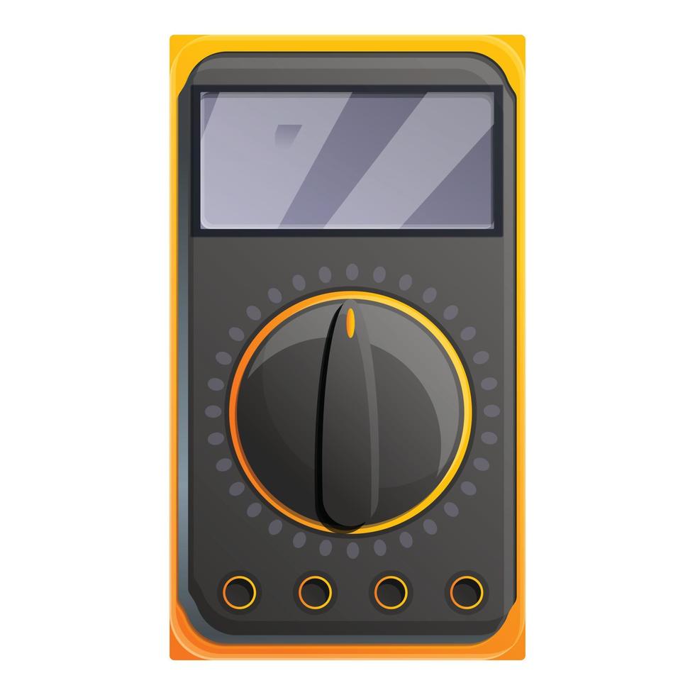 elektrisch multimeter icoon, tekenfilm stijl vector