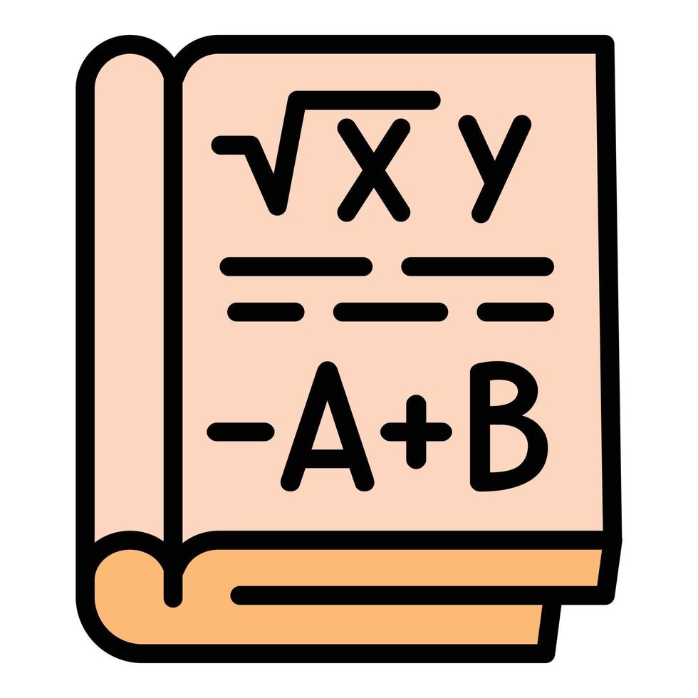 wiskunde boek icoon, schets stijl vector