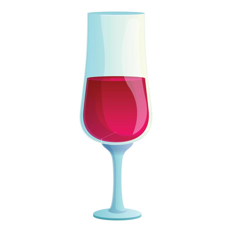 heet wijn glas icoon, tekenfilm stijl vector