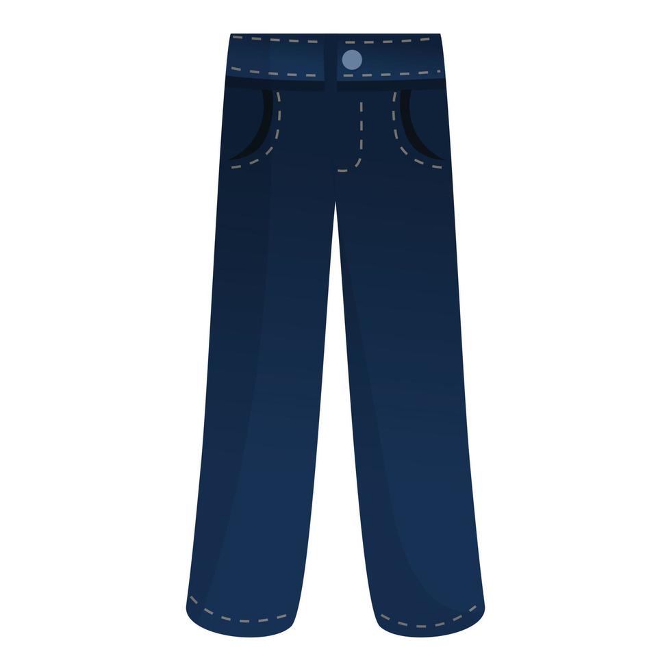 zwart blauw jeans icoon, tekenfilm stijl vector