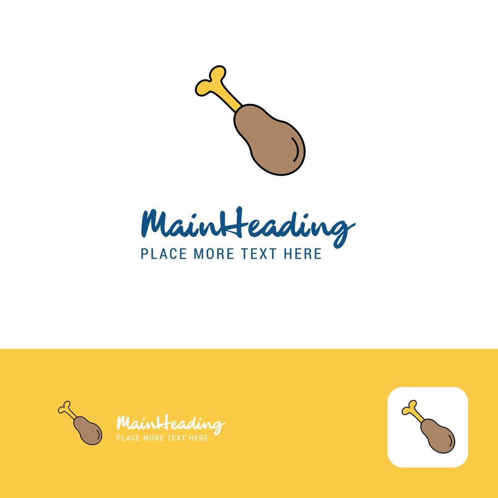 creatief kip lolly logo ontwerp vlak kleur logo plaats voor slogan vector illustratie