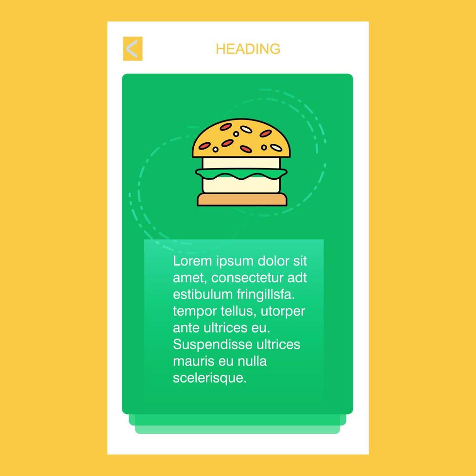 hamburger mobiel verticaal banier ontwerp ontwerp vector