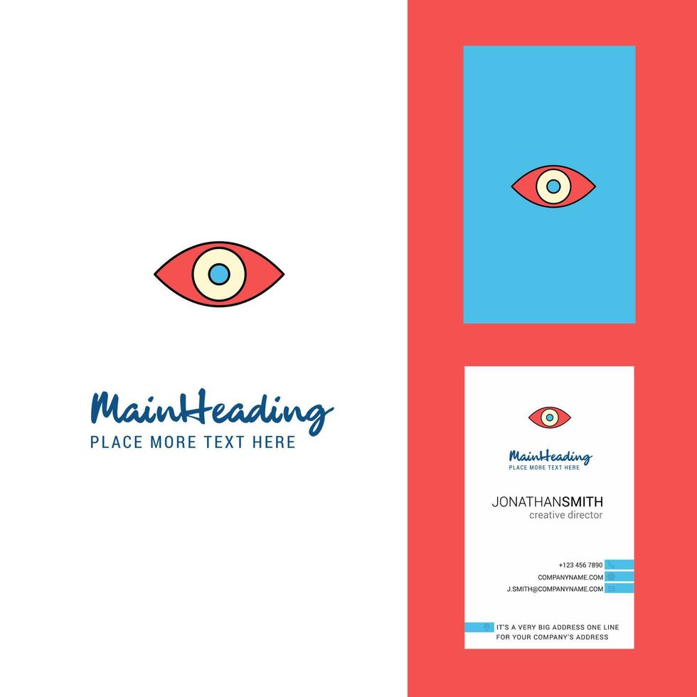 oog creatief logo en bedrijf kaart verticaal ontwerp vector